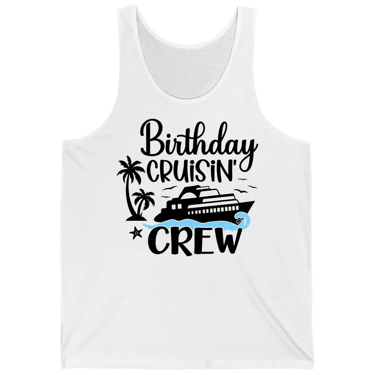 Birthday Cruisin' Crew Tank Top in White