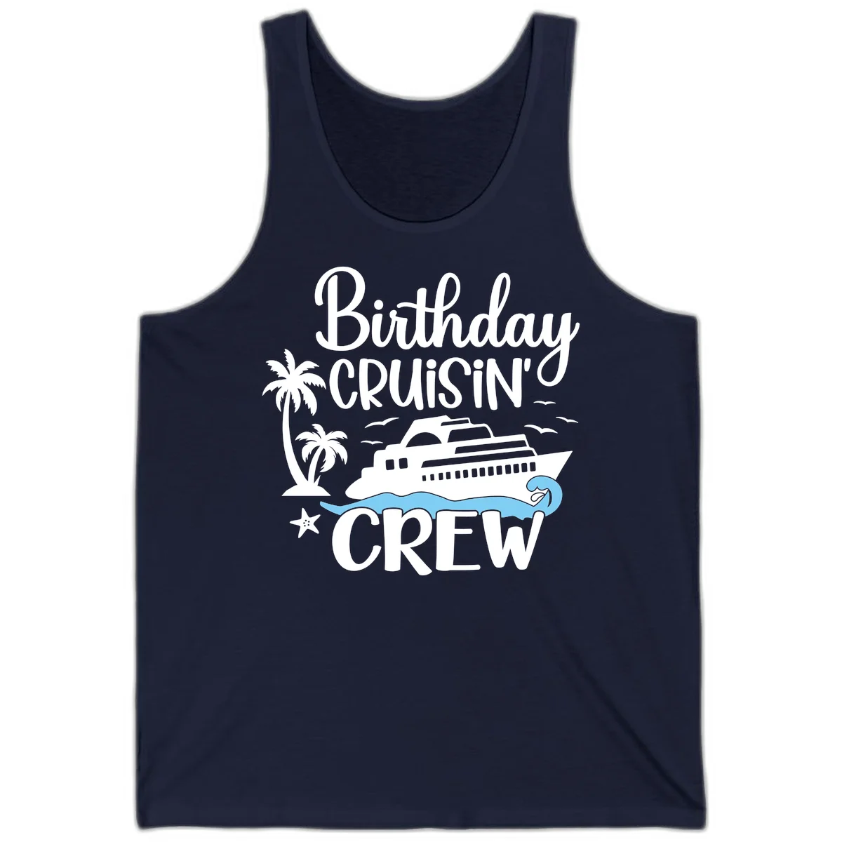 Birthday Cruisin' Crew Tank Top in Navy