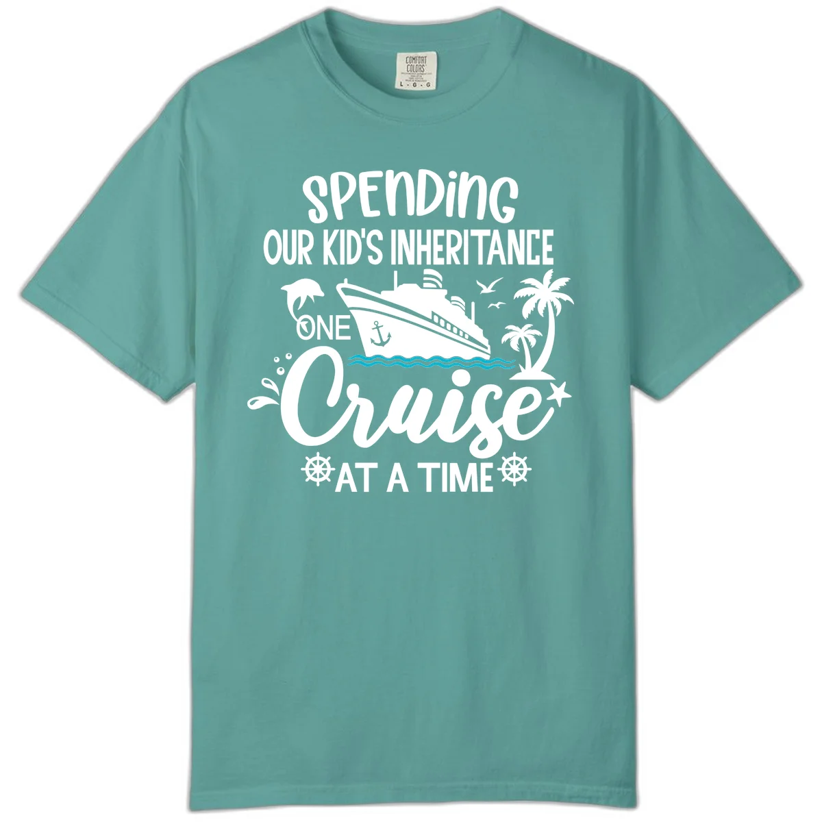 One Cruise At A Time Inheritance Comfort Color in Seafoam