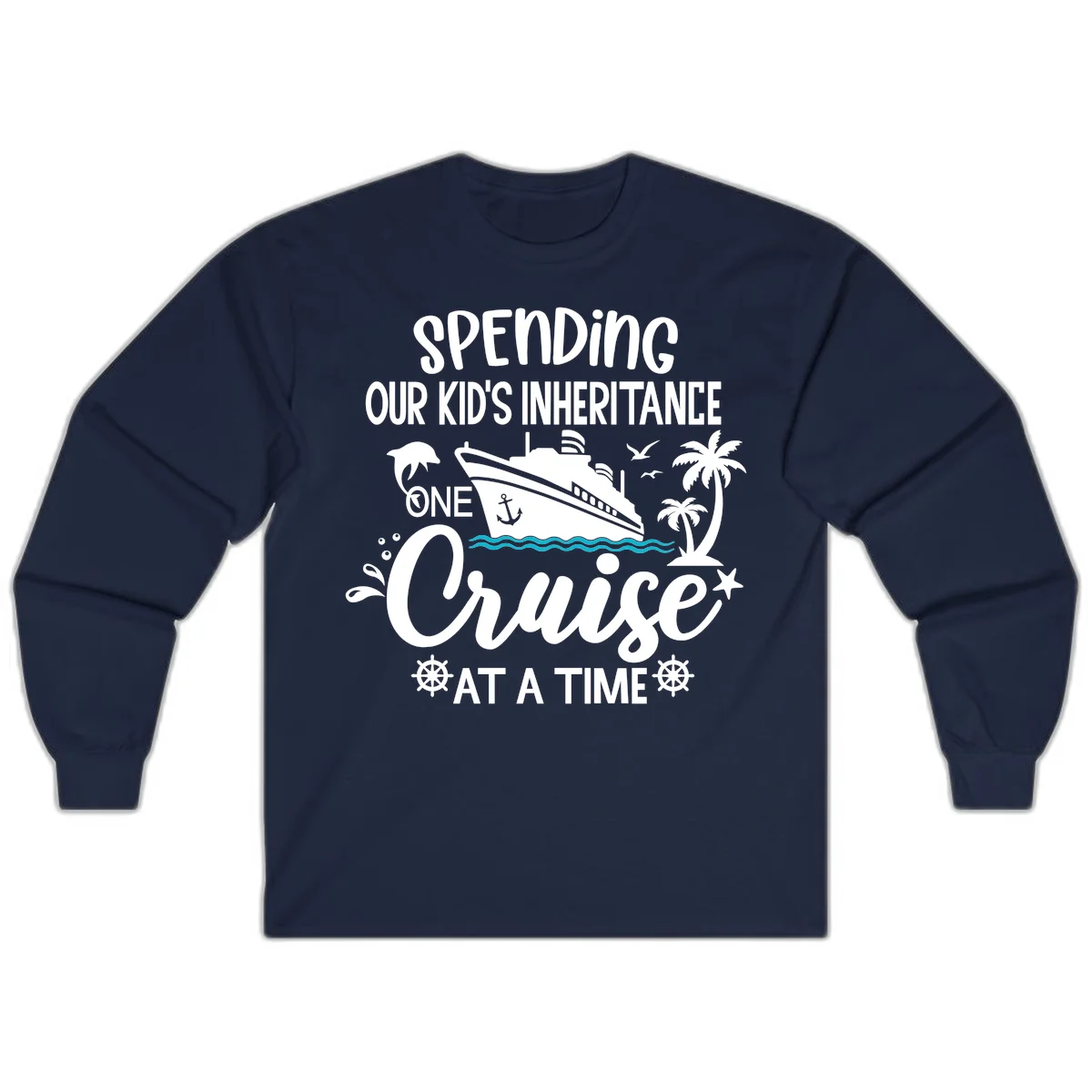 One Cruise At A Time Inheritance Long Sleeve in Navy