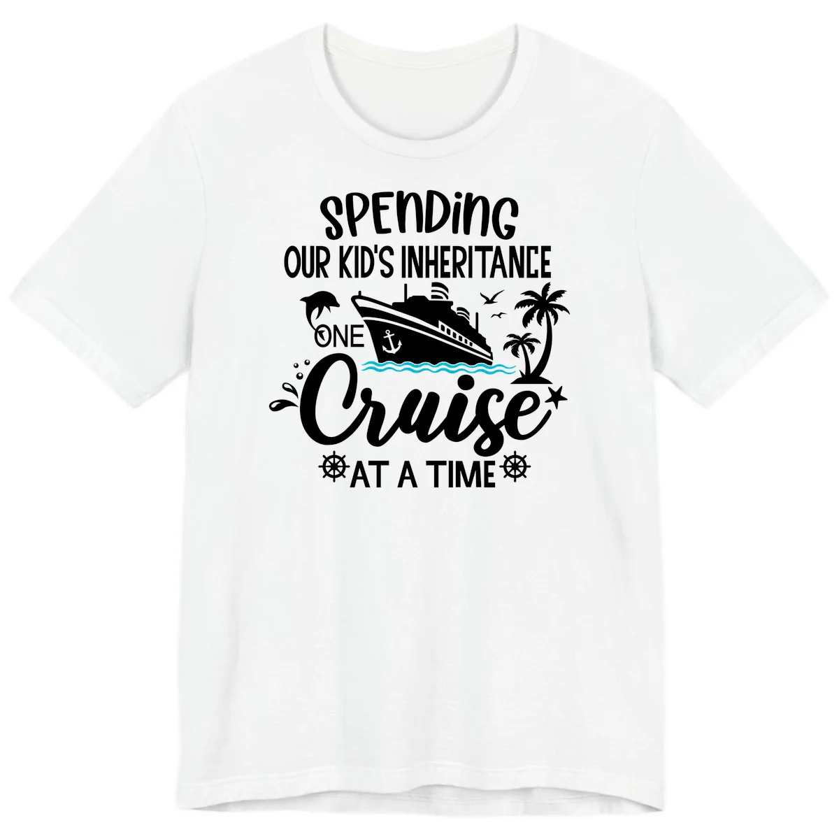 One Cruise At A Time Inheritance Premium T-Shirt in White