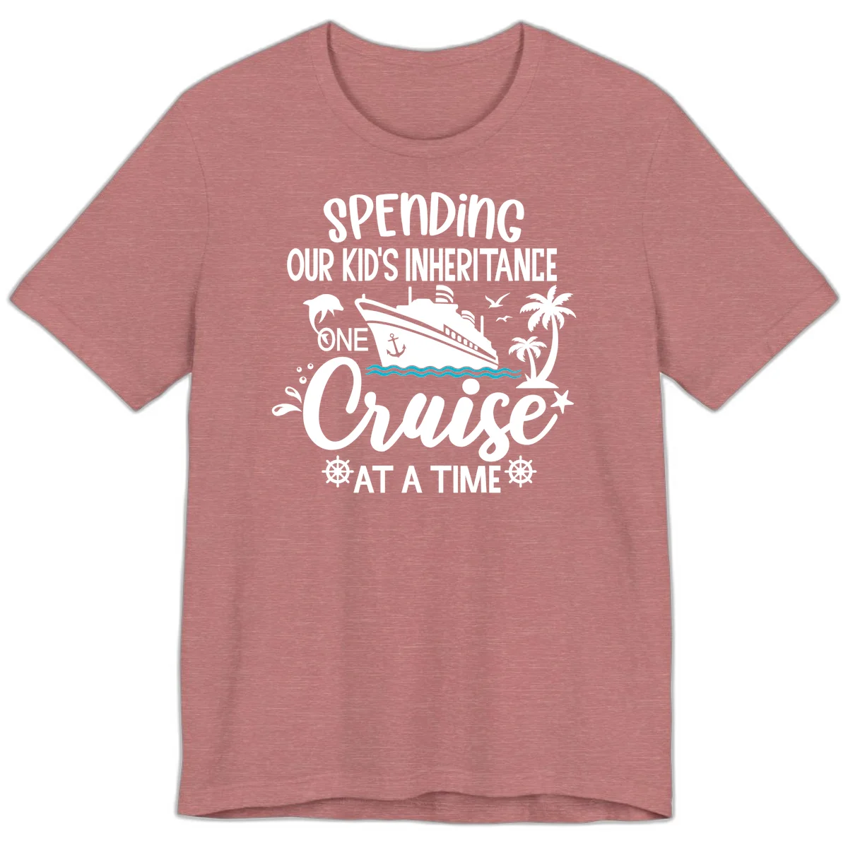 One Cruise At A Time Inheritance Premium T-Shirt in Heather Mauve