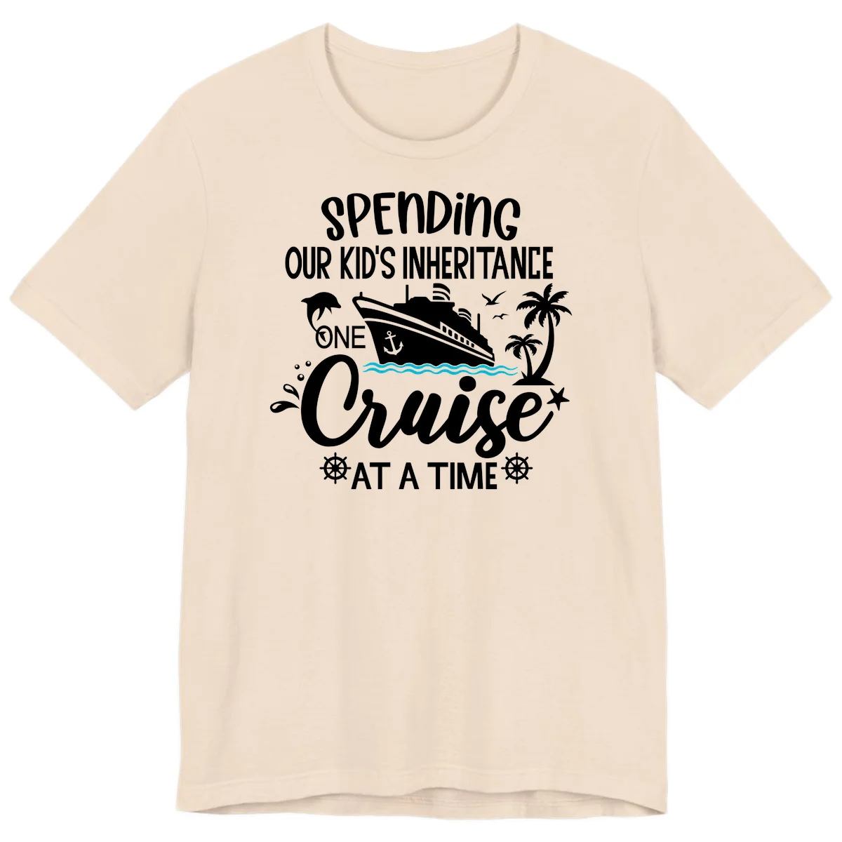 One Cruise At A Time Inheritance Premium T-Shirt in Soft Cream