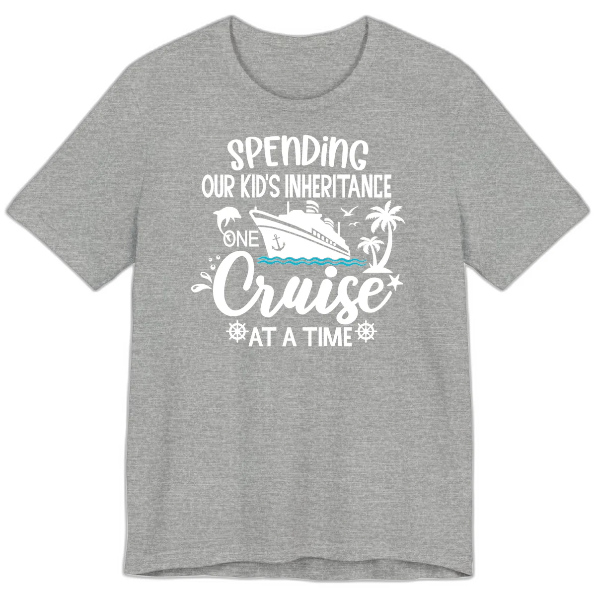 One Cruise At A Time Inheritance Premium T-Shirt in Athletic Heather