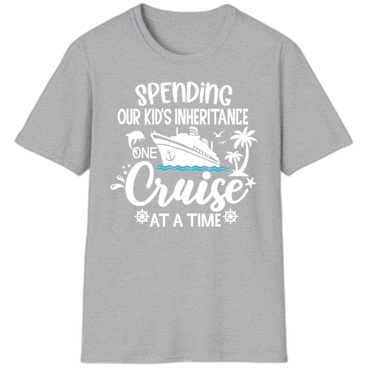 One Cruise At A Time Inheritance T-Shirt in Sport Grey