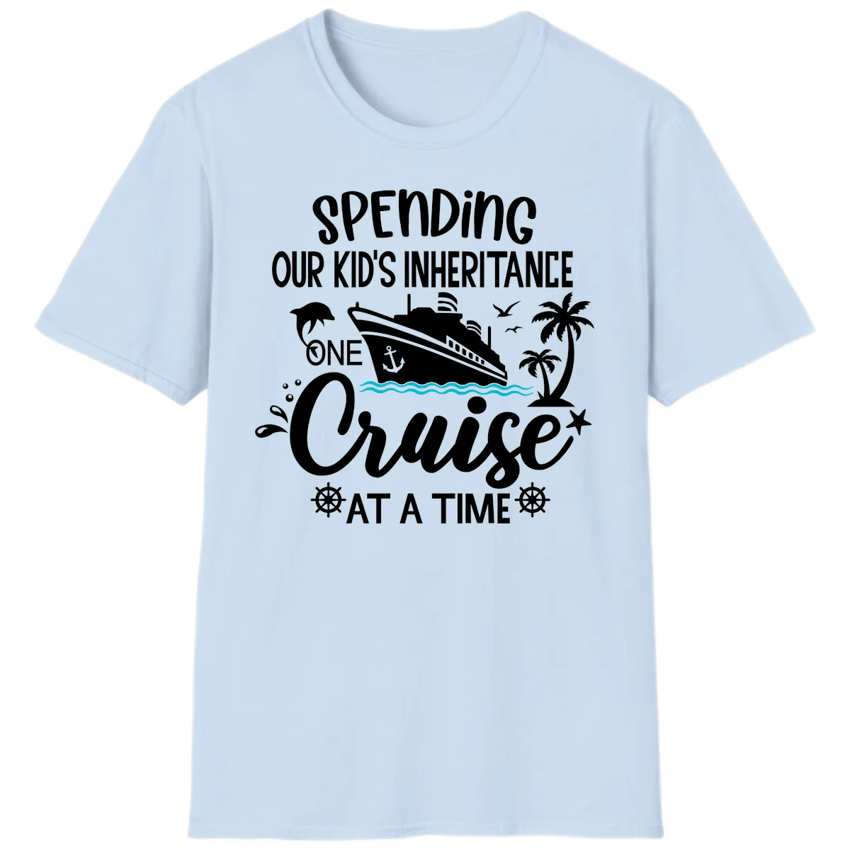 One Cruise At A Time Inheritance T-Shirt in Light Blue