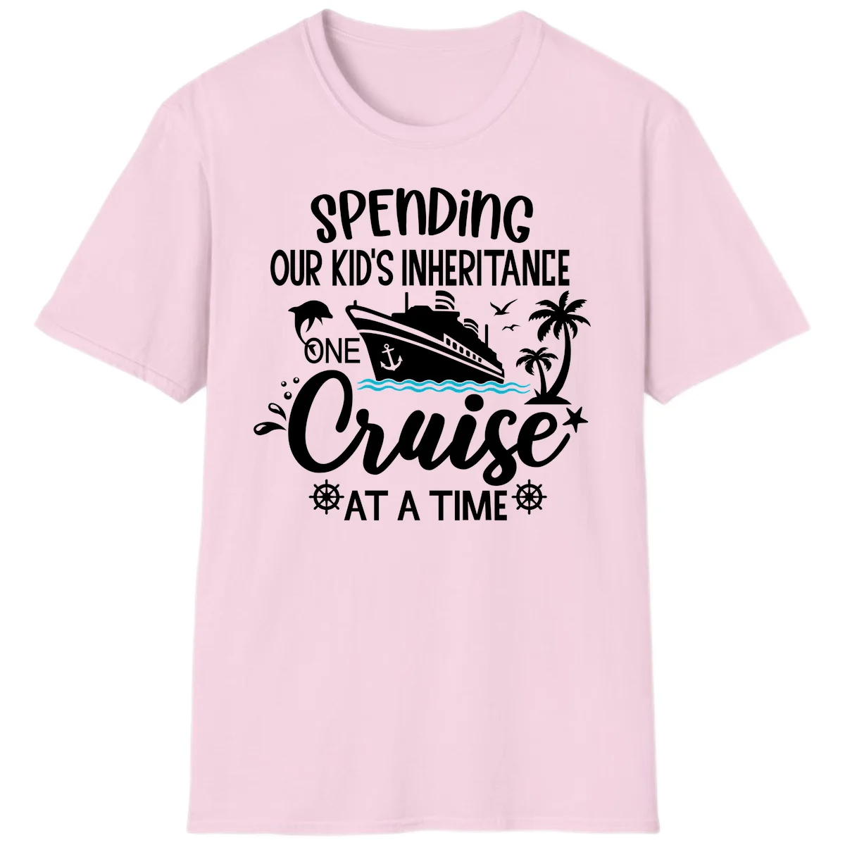 One Cruise At A Time Inheritance T-Shirt in Light Pink