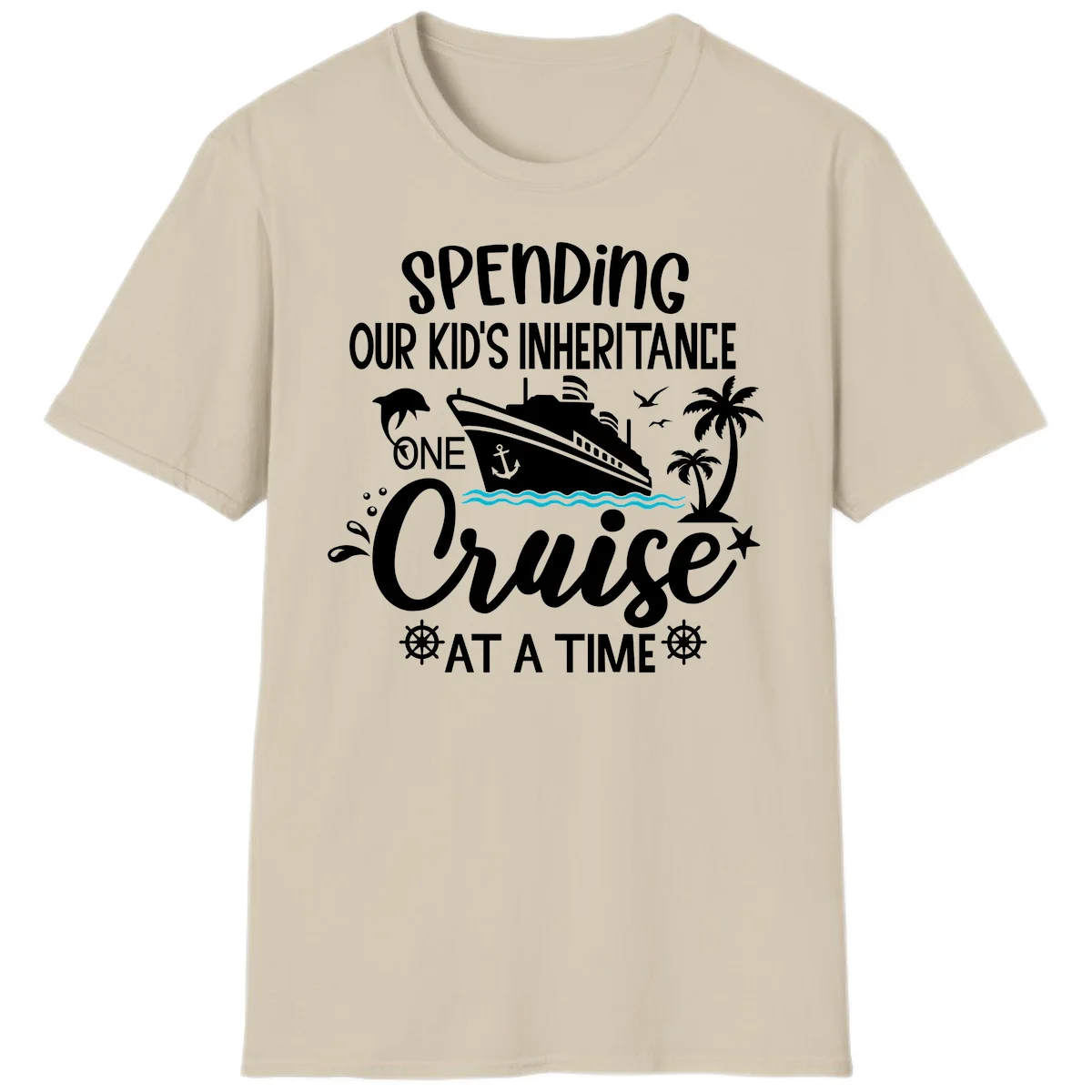 One Cruise At A Time Inheritance T-Shirt in Sand