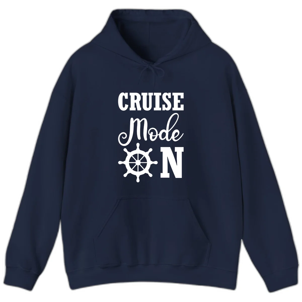 Cruise Mode Ship Wheel Hoodie in Navy