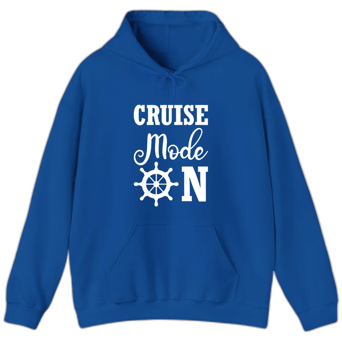Cruise Mode Ship Wheel Hoodie in Royal