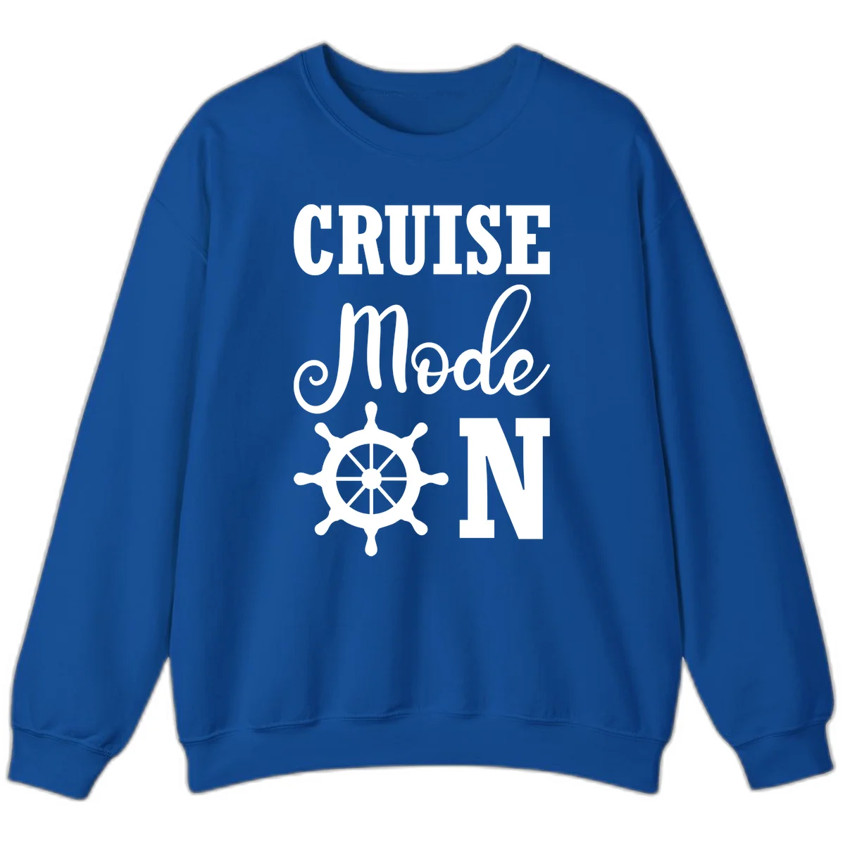 Cruise Mode Ship Wheel Sweatshirt in Royal