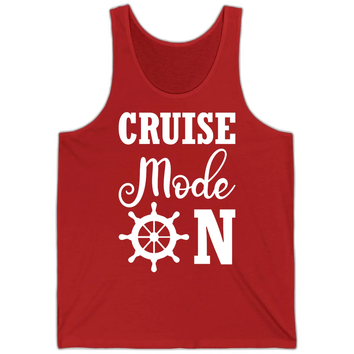 Cruise Mode Ship Wheel Tank Top in Red