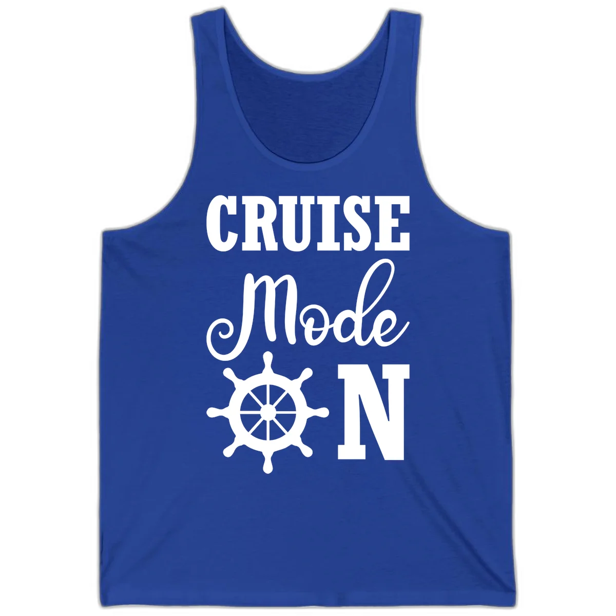 Cruise Mode Ship Wheel Tank Top in True Royal