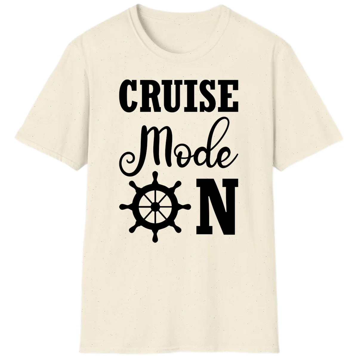 Cruise Mode Ship Wheel T-Shirt in Natural