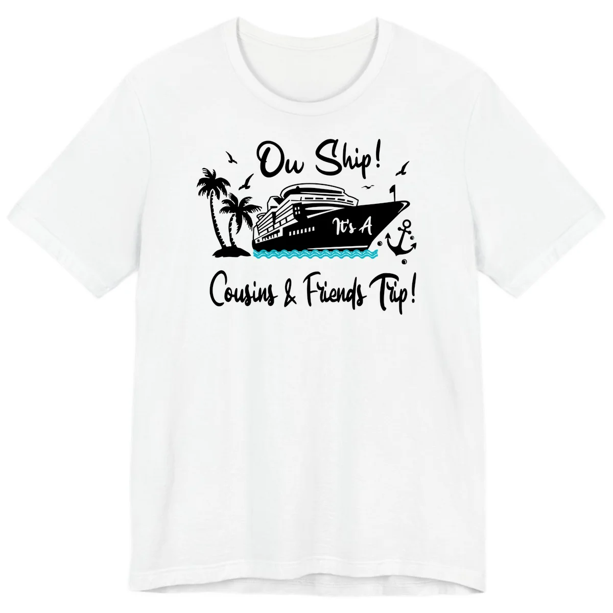 Ow Ship Cousins & Friends Trip Premium T-Shirt in White