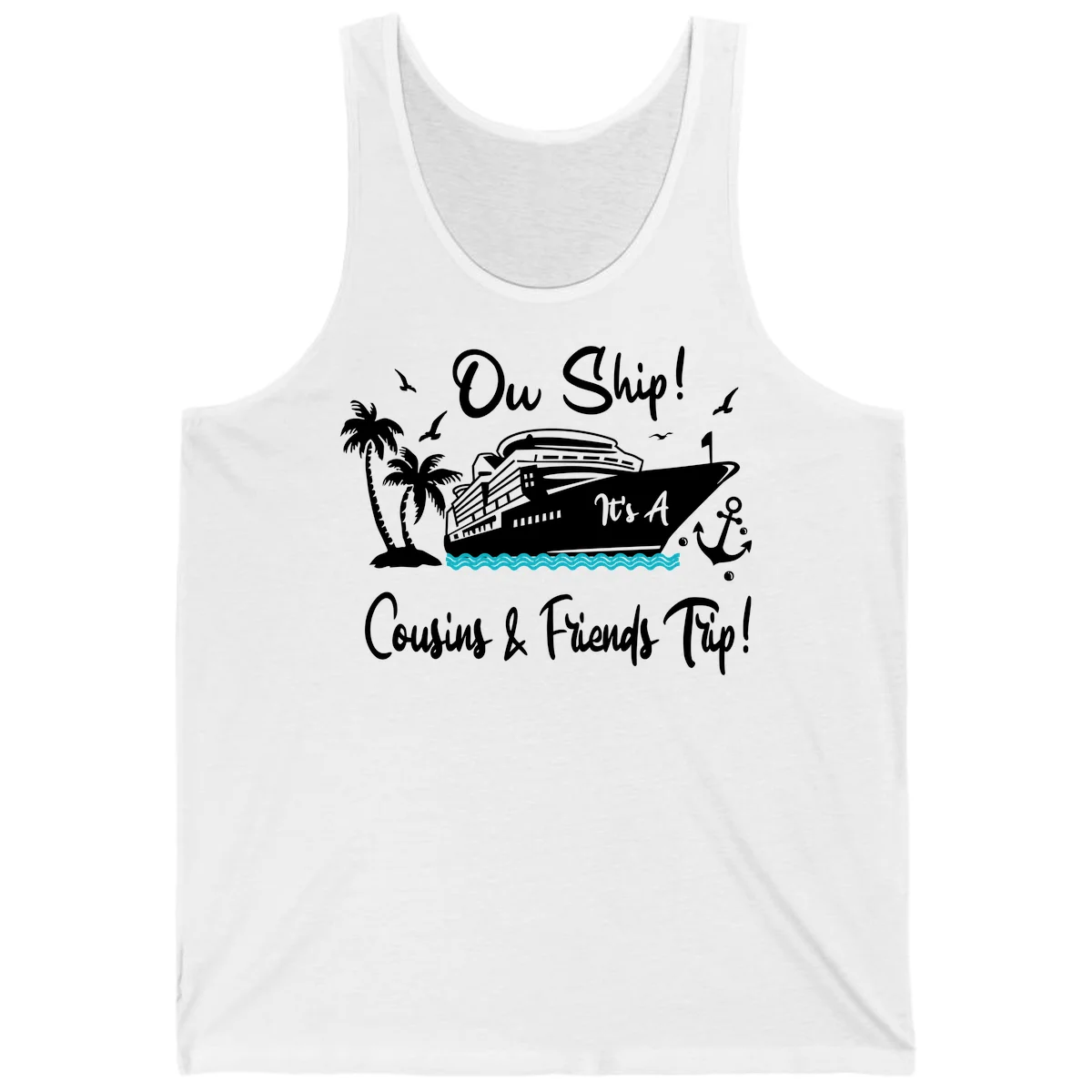 Ow Ship Cousins & Friends Trip Tank Top in White