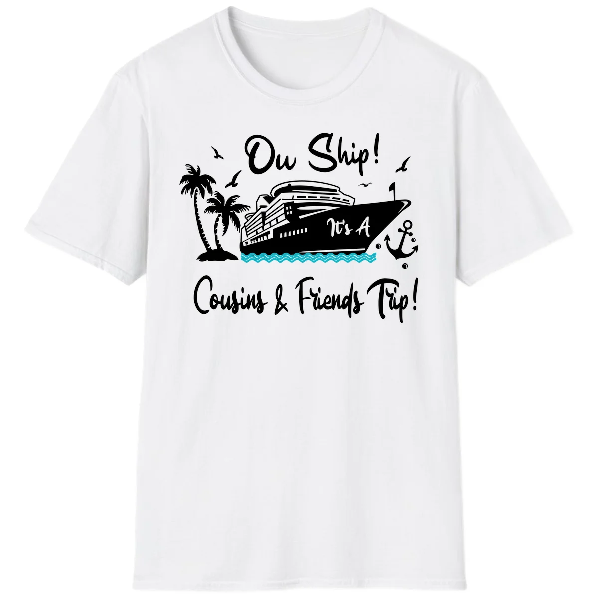 Ow Ship Cousins & Friends Trip T-Shirt in White