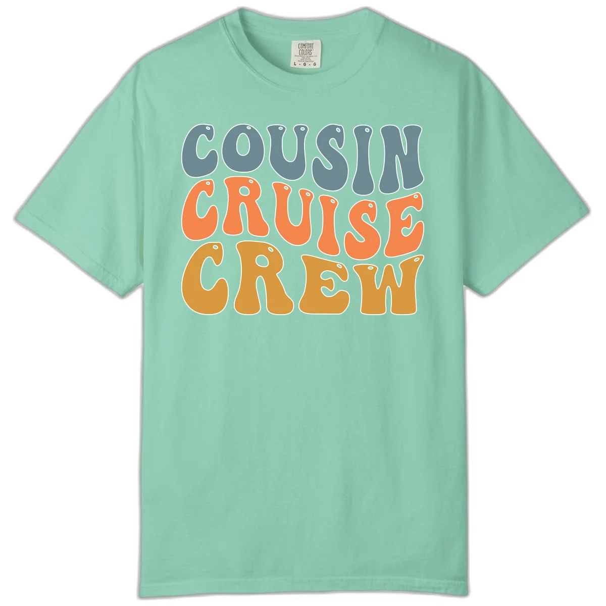Cousin Cruise Crew Comfort Color Tee in Island Reef