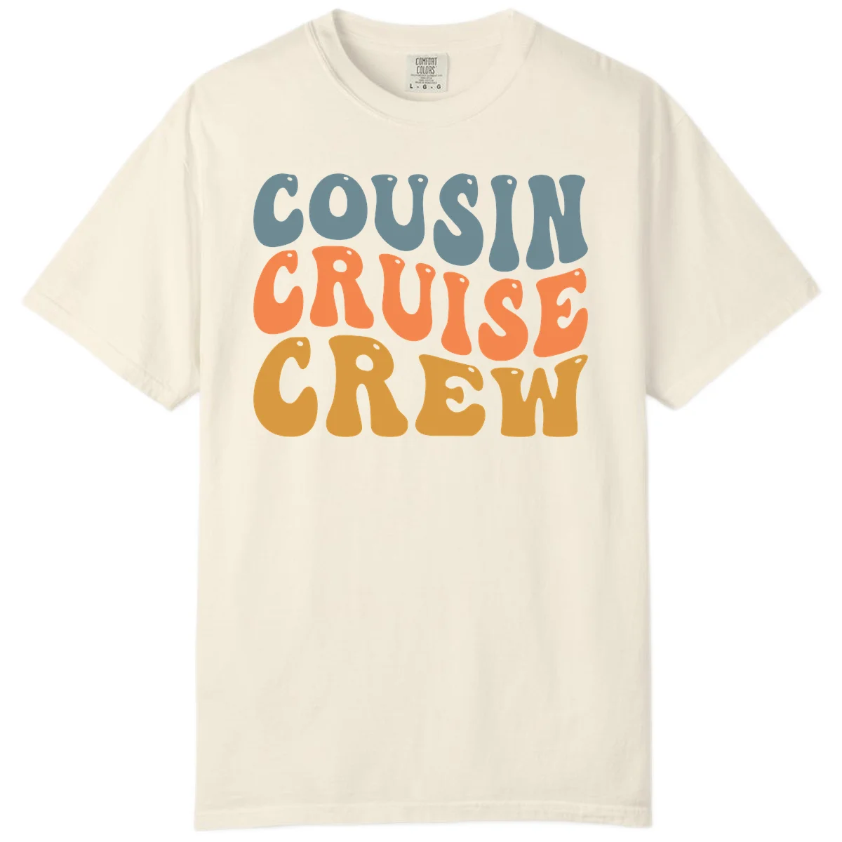 Cousin Cruise Crew Comfort Color Tee in Ivory