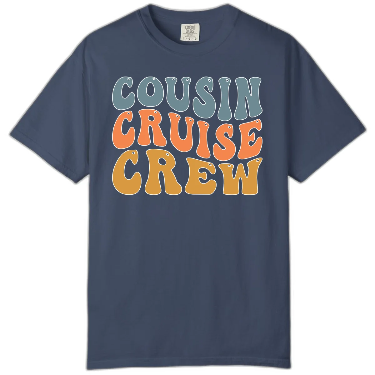 Cousin Cruise Crew Comfort Color Tee in Midnight