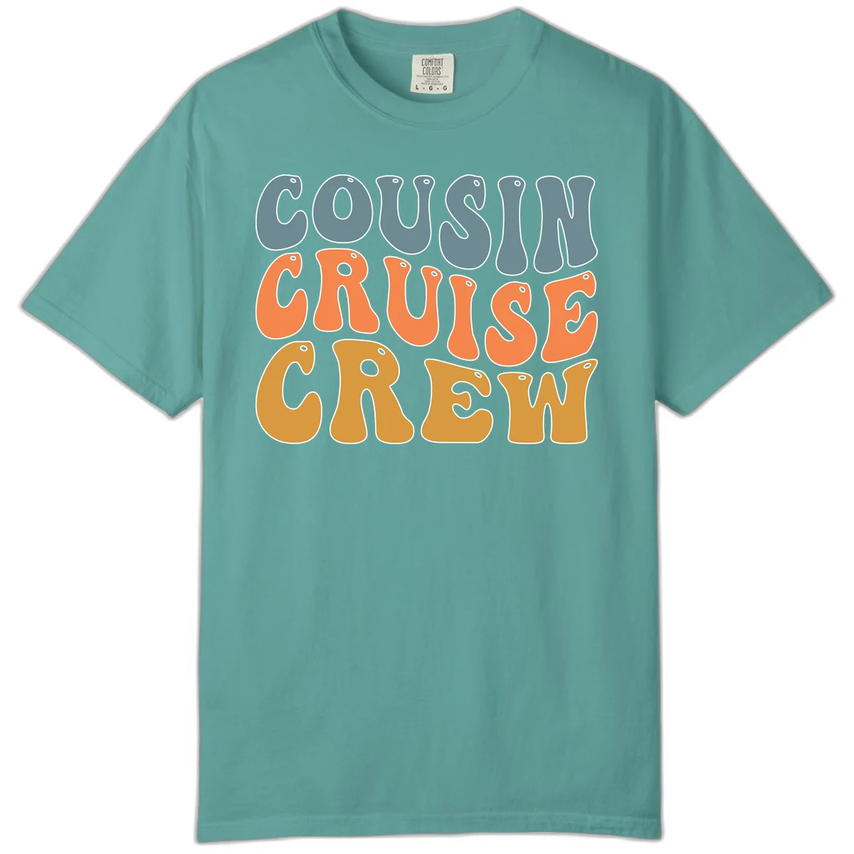 Cousin Cruise Crew Comfort Color Tee in Seafoam