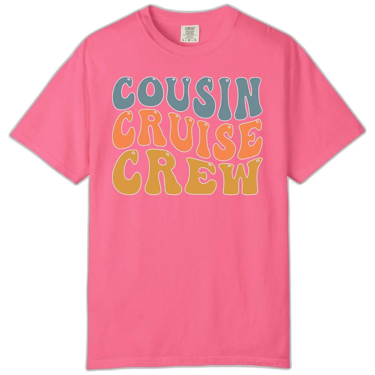 Cousin Cruise Crew Comfort Color Tee in Crunchberry