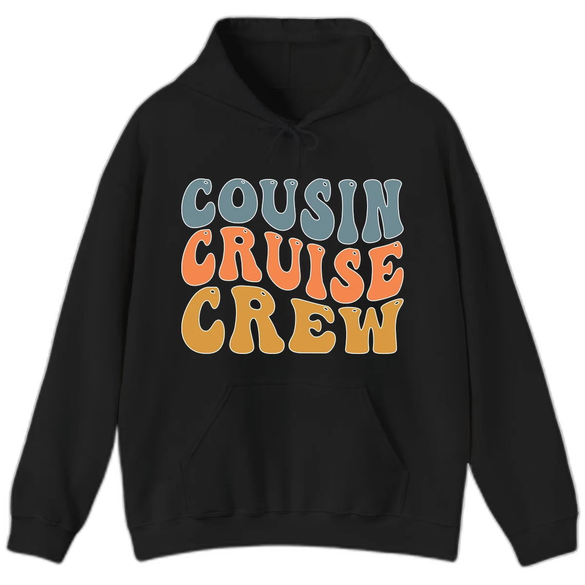 Cousin Cruise Crew Hoodie in Black