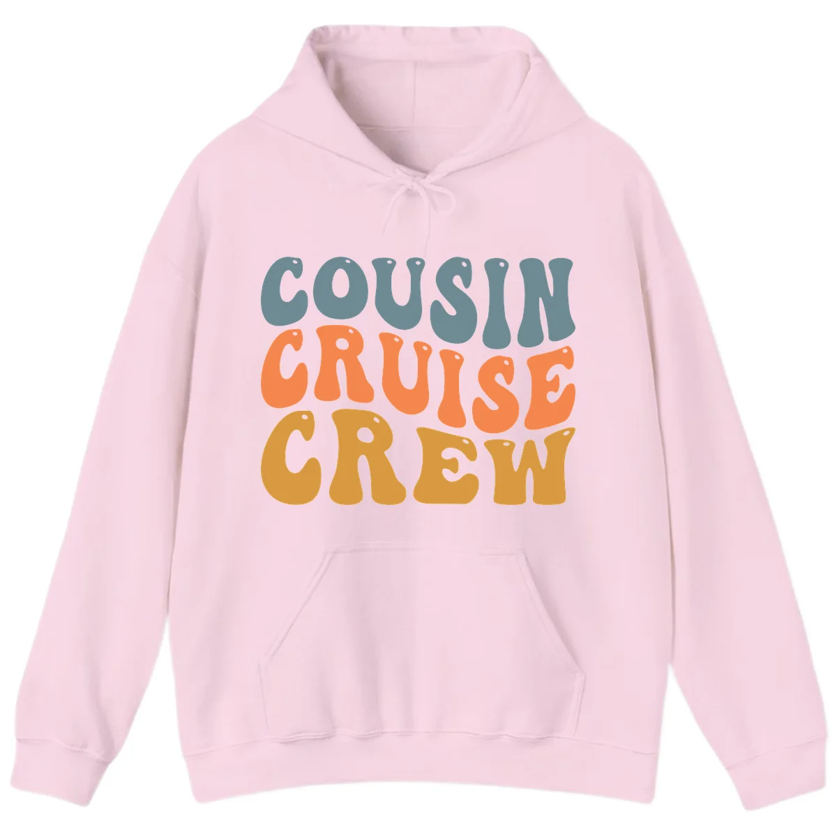 Cousin Cruise Crew Hoodie in Light Pink