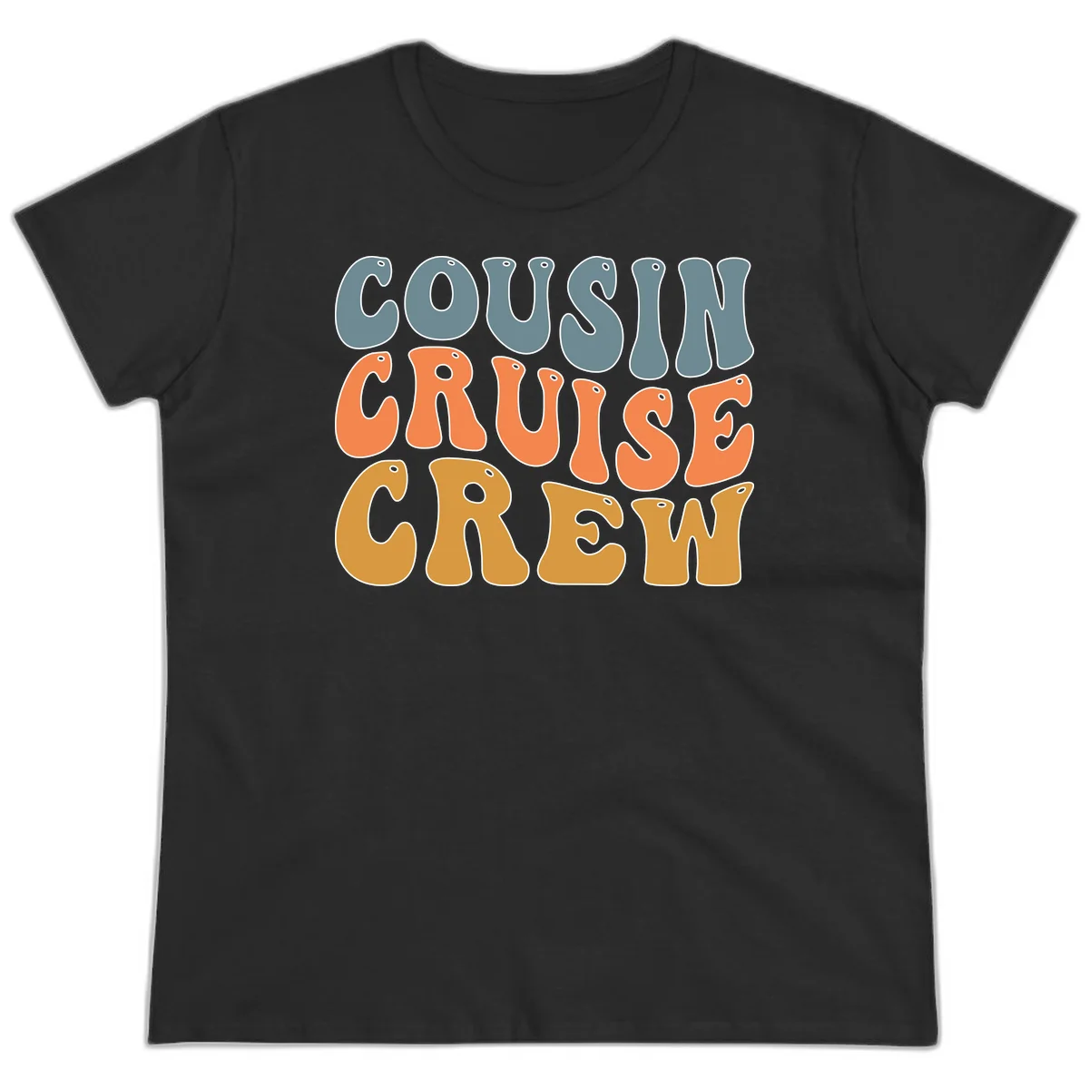 Cousin Cruise Crew Ladies Tee in Black