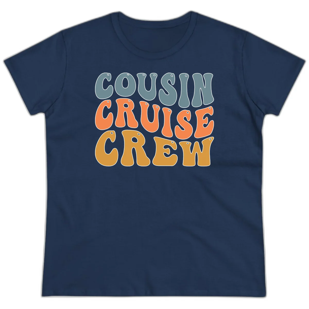 Cousin Cruise Crew Ladies Tee in Navy