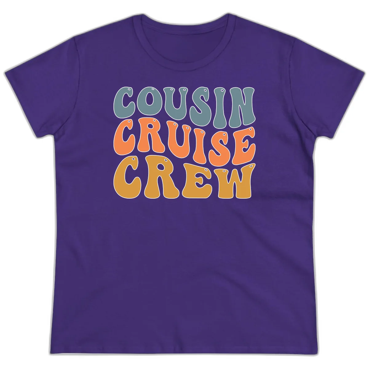 Cousin Cruise Crew Ladies Tee in Purple