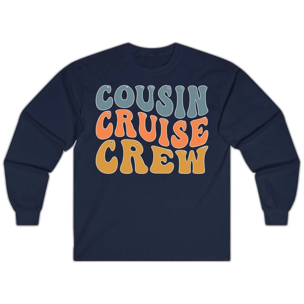 Cousin Cruise Crew Long Sleeve in Navy