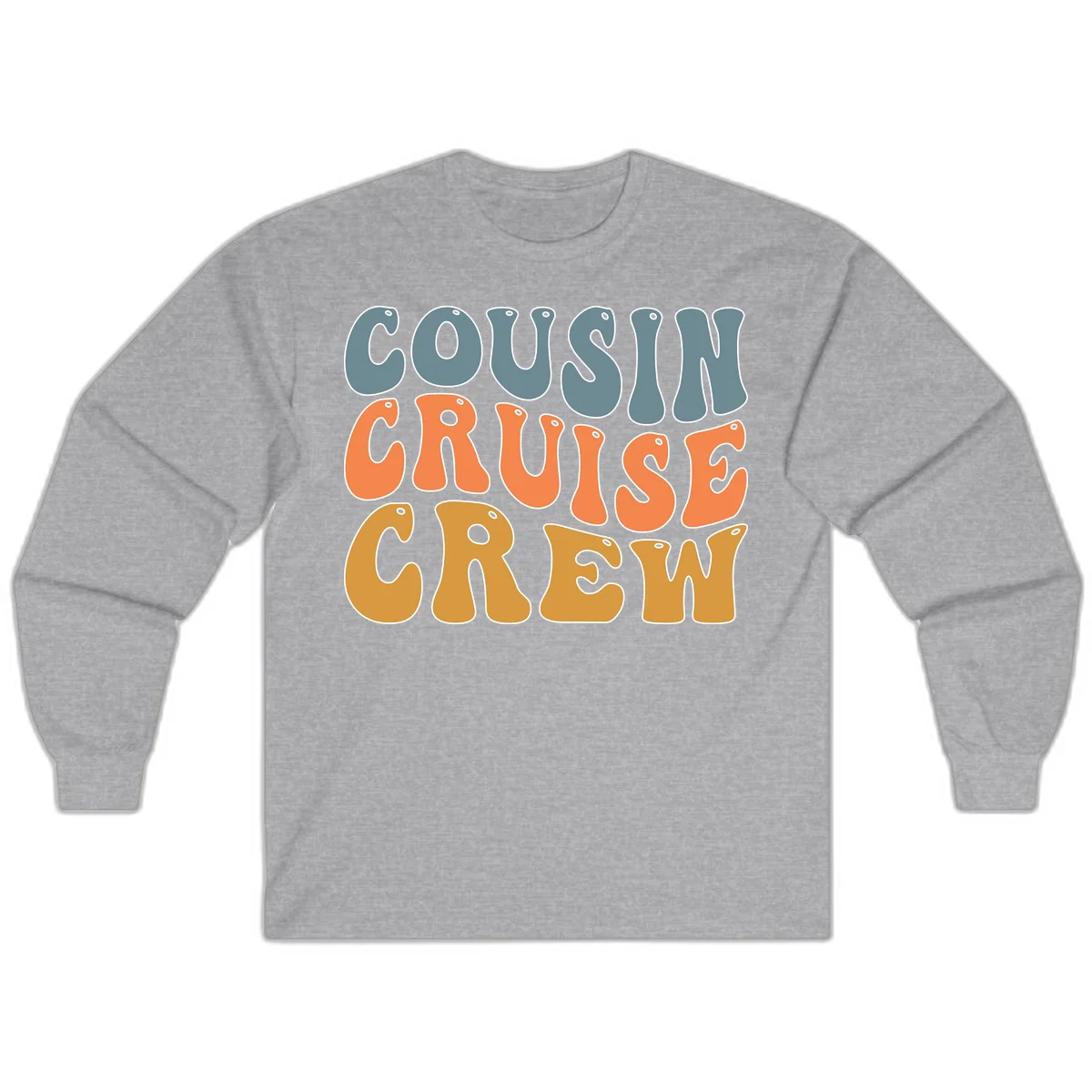 Cousin Cruise Crew Long Sleeve in Sport Grey