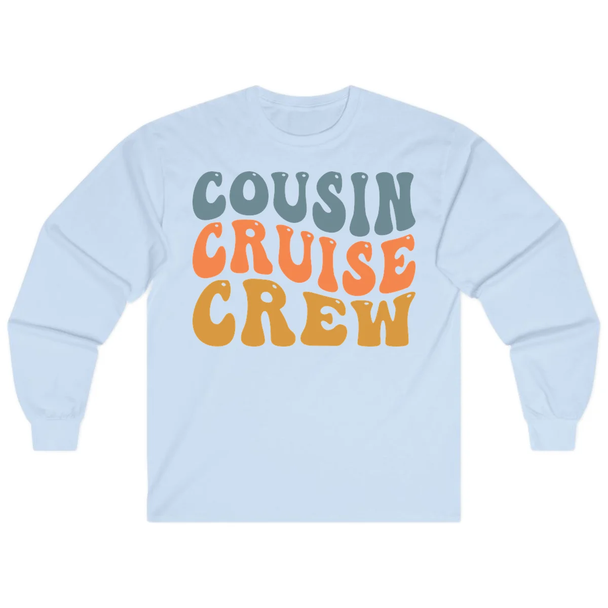 Cousin Cruise Crew Long Sleeve in Light Blue