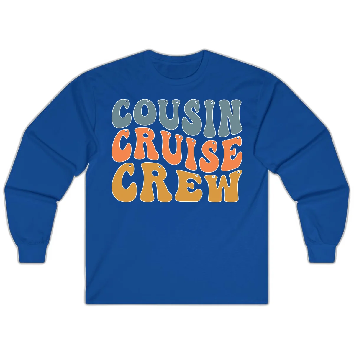 Cousin Cruise Crew Long Sleeve in Royal