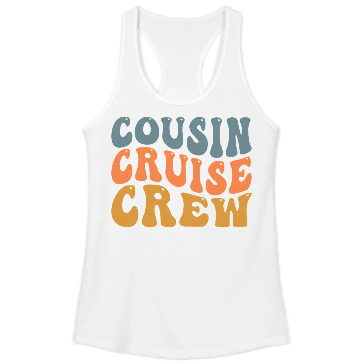 Cousin Cruise Crew Ladies Tank in White