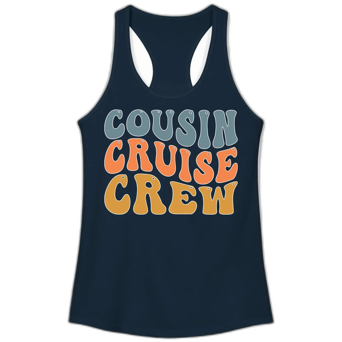 Cousin Cruise Crew Ladies Tank in Solid Midnight Navy
