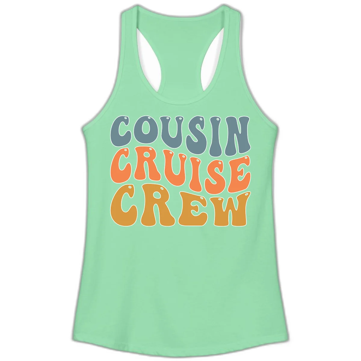 Cousin Cruise Crew Ladies Tank in Solid Mint