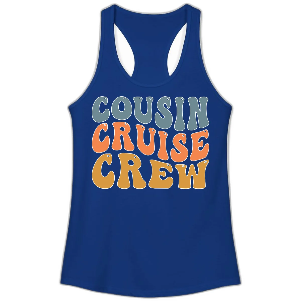 Cousin Cruise Crew Ladies Tank in Solid Royal