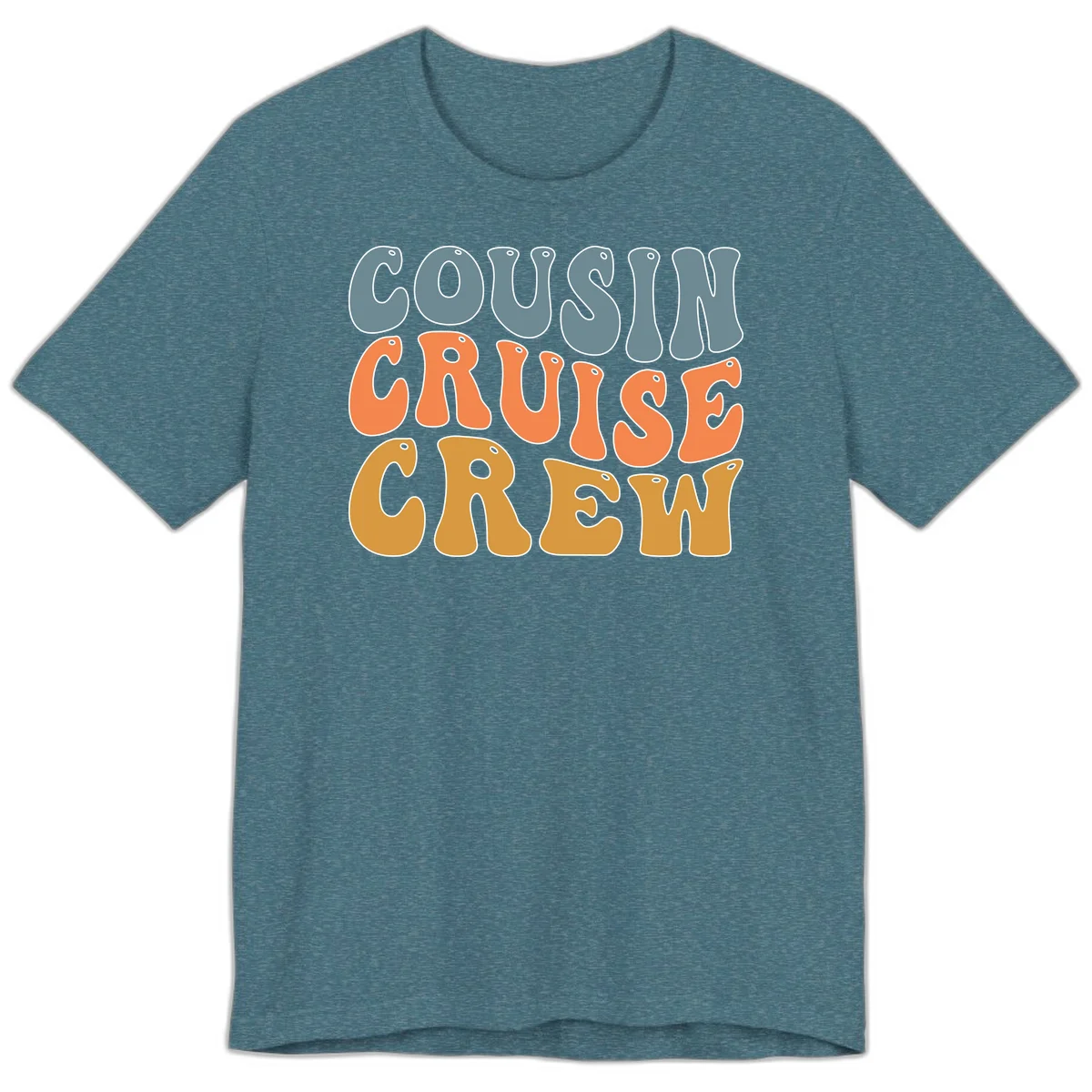 Cousin Cruise Crew Premium T-Shirt in Heather Deep Teal