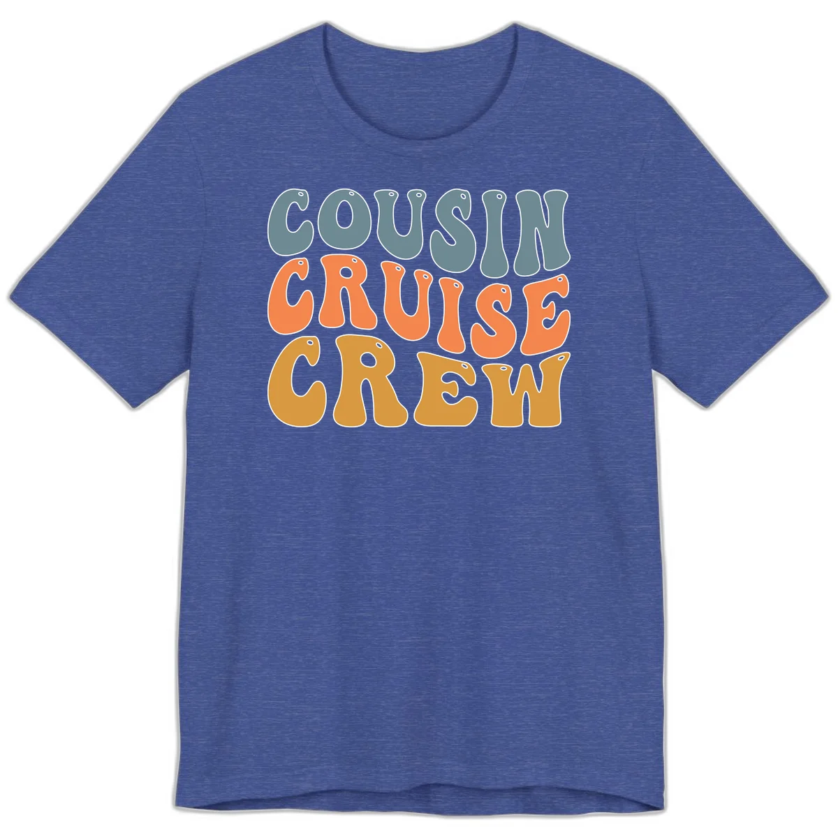 Cousin Cruise Crew Premium T-Shirt in Heather True Royal
