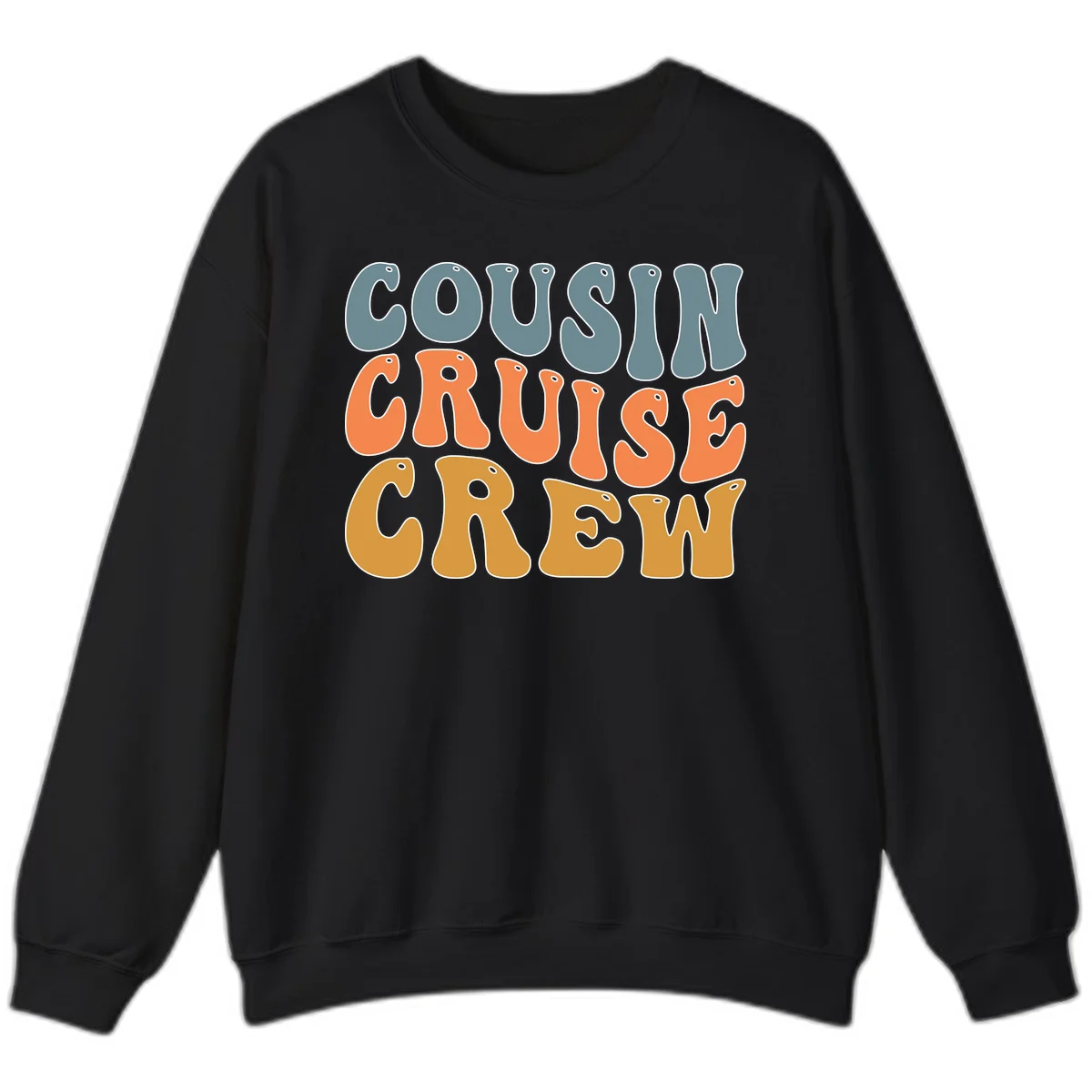 Cousin Cruise Crew Sweatshirt in Black