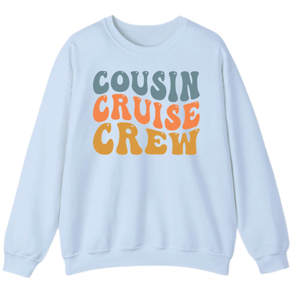 Cousin Cruise Crew Sweatshirt in Light Blue