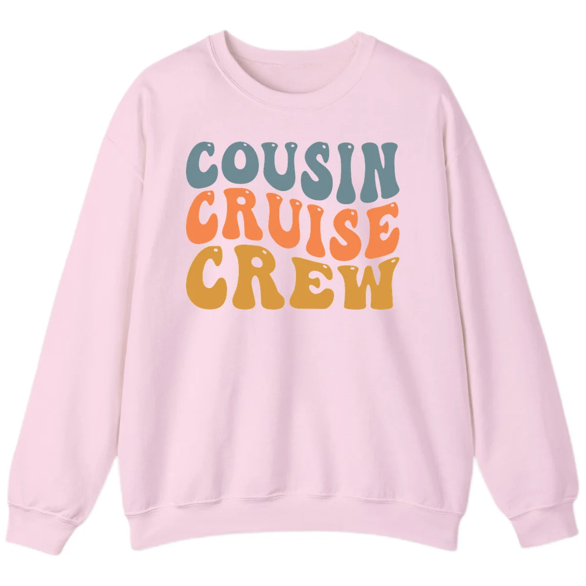 Cousin Cruise Crew Sweatshirt in Light Pink
