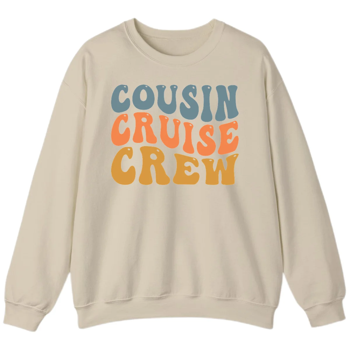 Cousin Cruise Crew Sweatshirt in Sand
