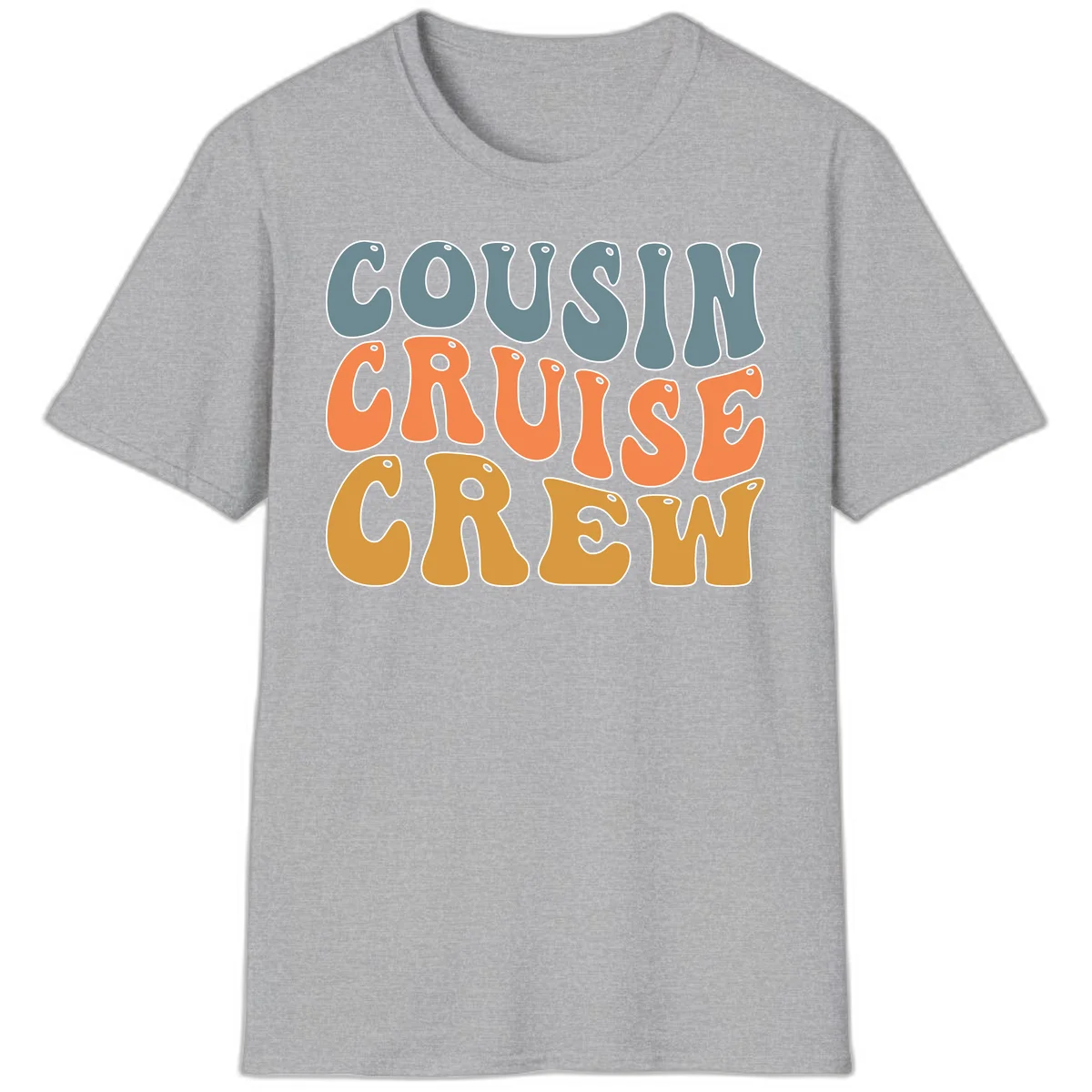Cousin Cruise Crew T-Shirt in Sport Grey