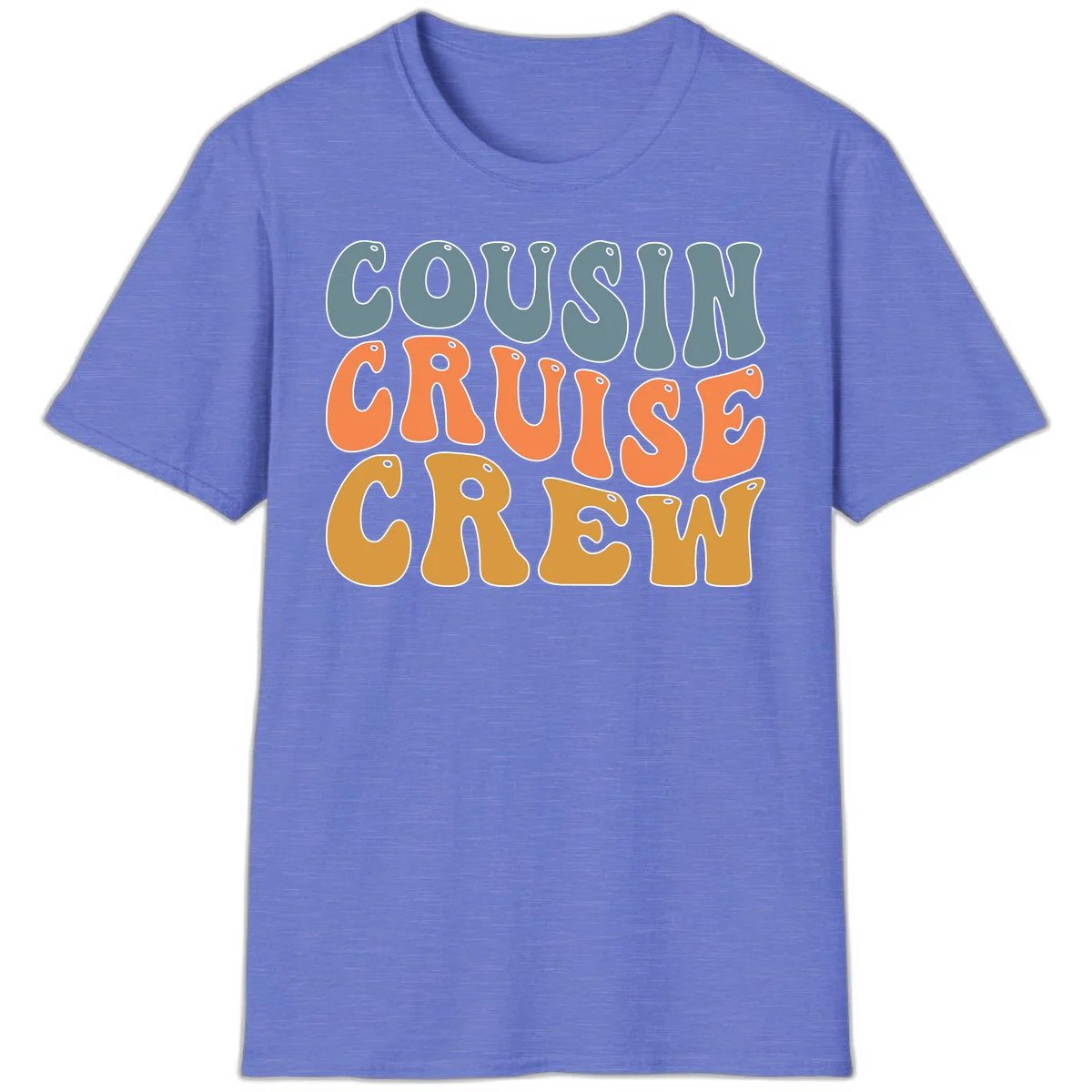 Cousin Cruise Crew T-Shirt in Heather Royal