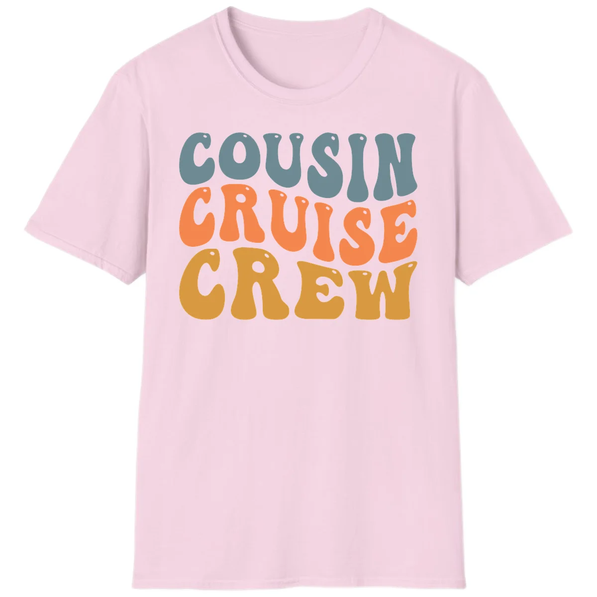 Cousin Cruise Crew T-Shirt in Light Pink