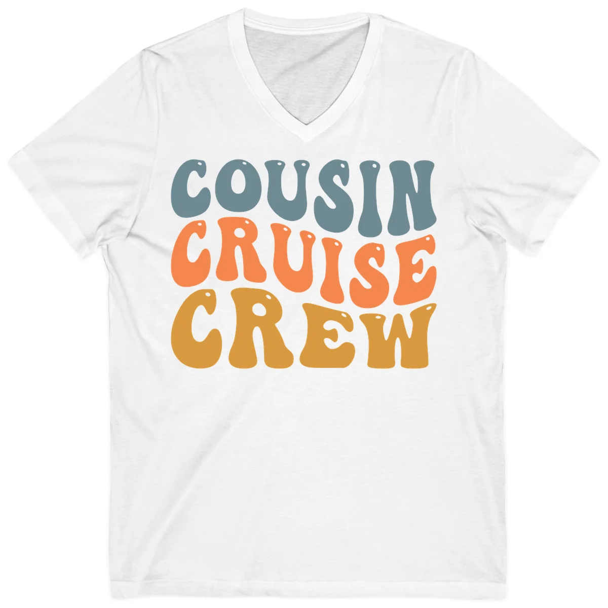 Cousin Cruise Crew V-Neck in White