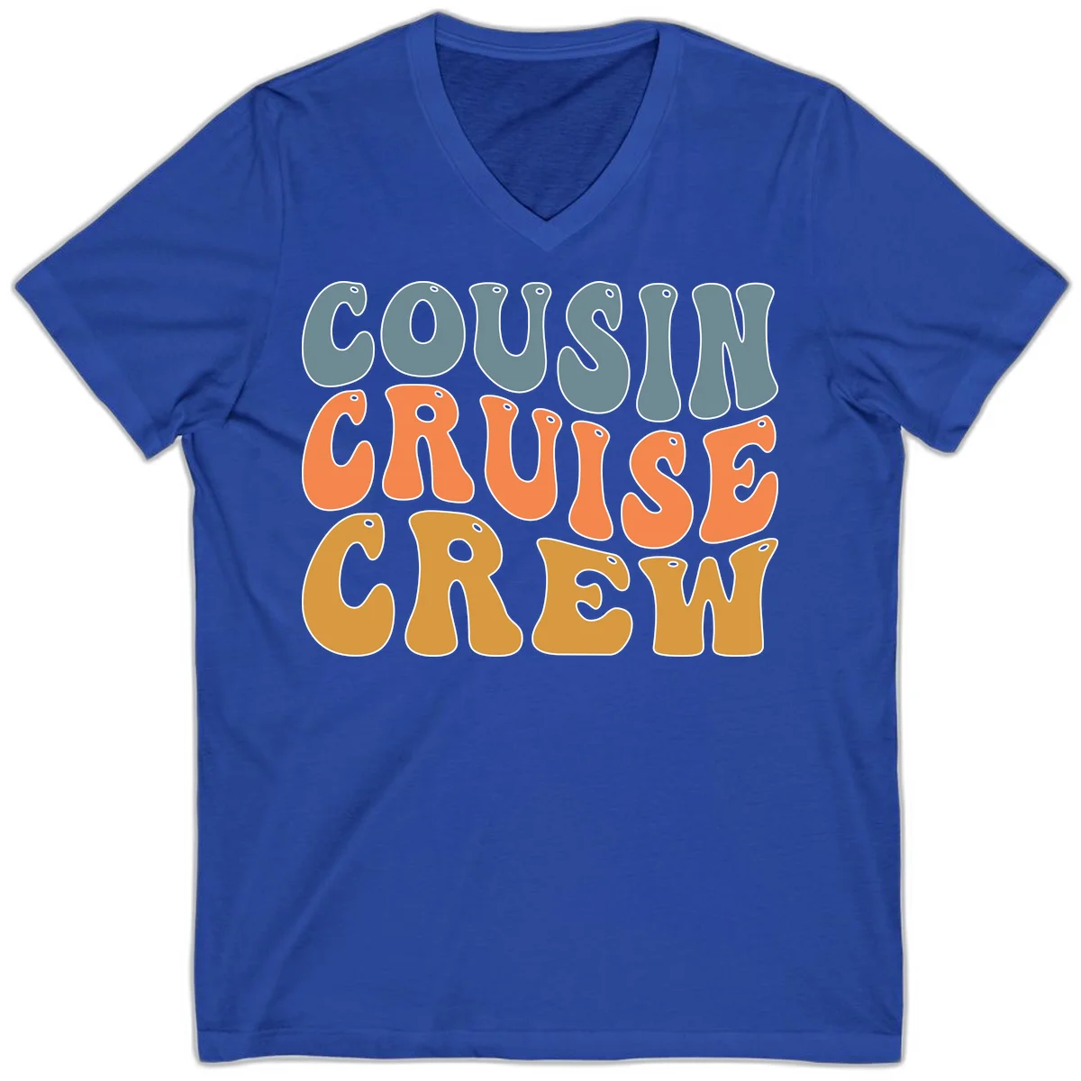 Cousin Cruise Crew V-Neck in True Royal